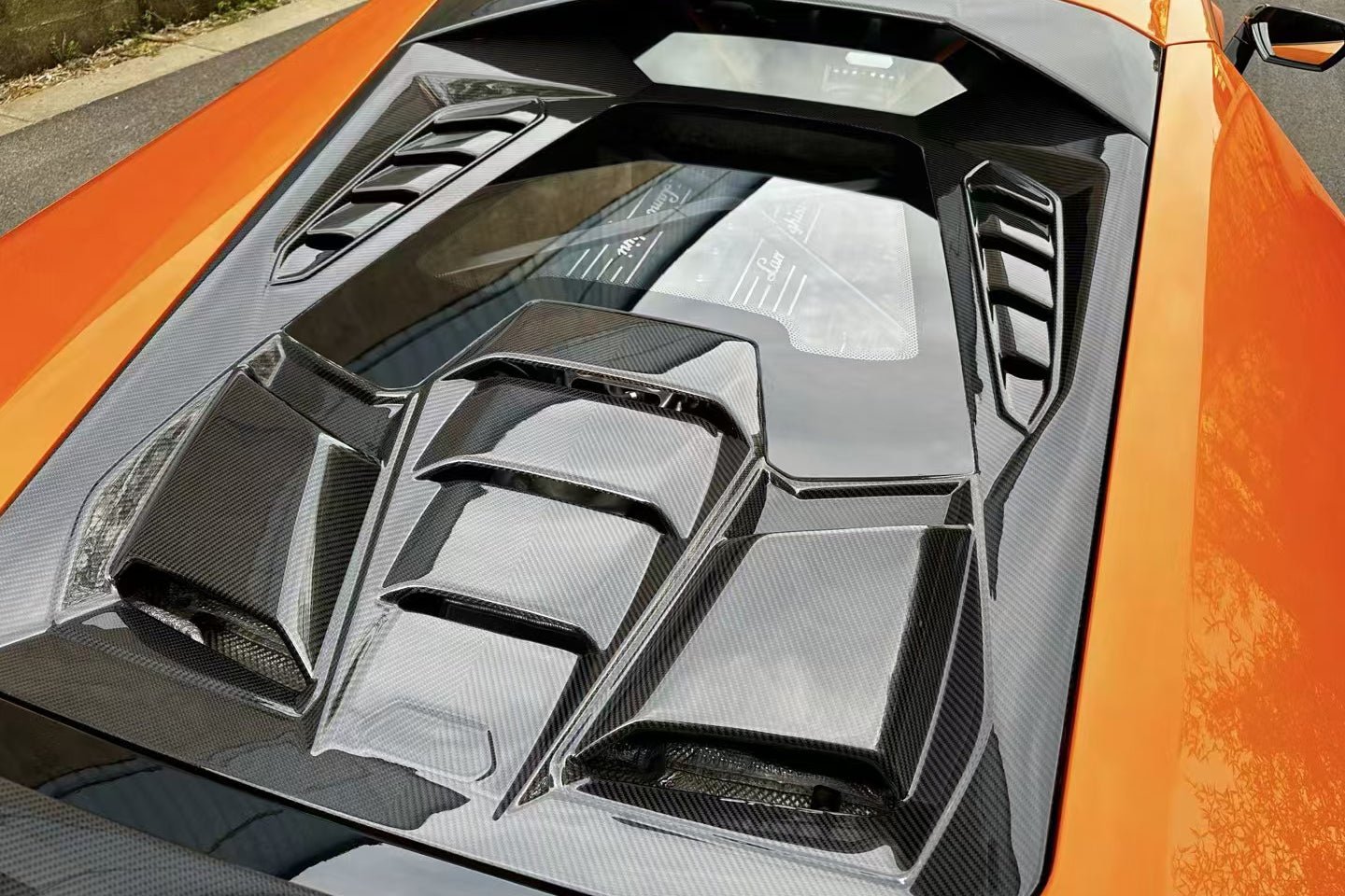 2015 - 2025 Lamborghini Huracan LP610 & LP580 & EVO Coupe Convert Tecnica Style Dry Carbon Fiber Rear Engine Hood